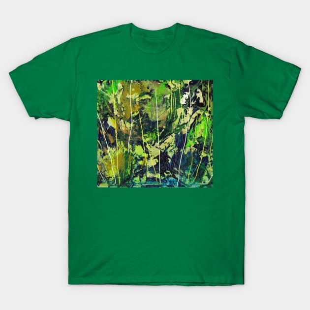 Green abstract T-Shirt by sukhpalgrewal